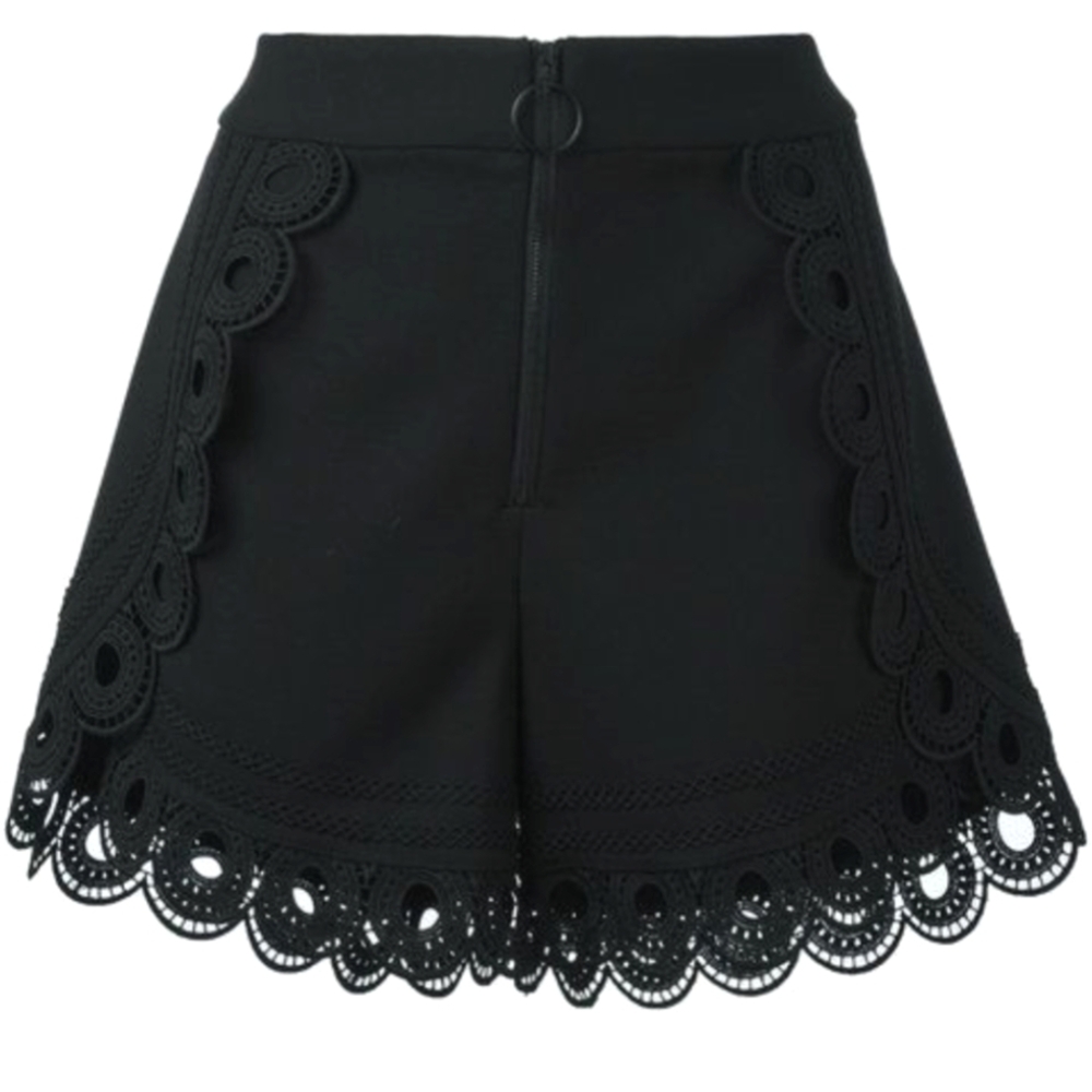 Self-Portrait scallop trim high rise shorts size US 2 EUC
